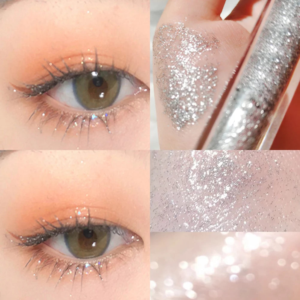 Sparkling Diamond Glitter Mascara Waterproof Curling Eyelash Shiny Eyebrow