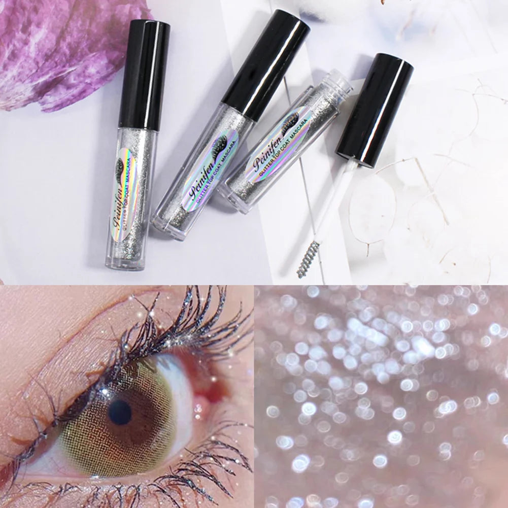 Sparkling Diamond Glitter Mascara Waterproof Curling Eyelash Shiny Eyebrow