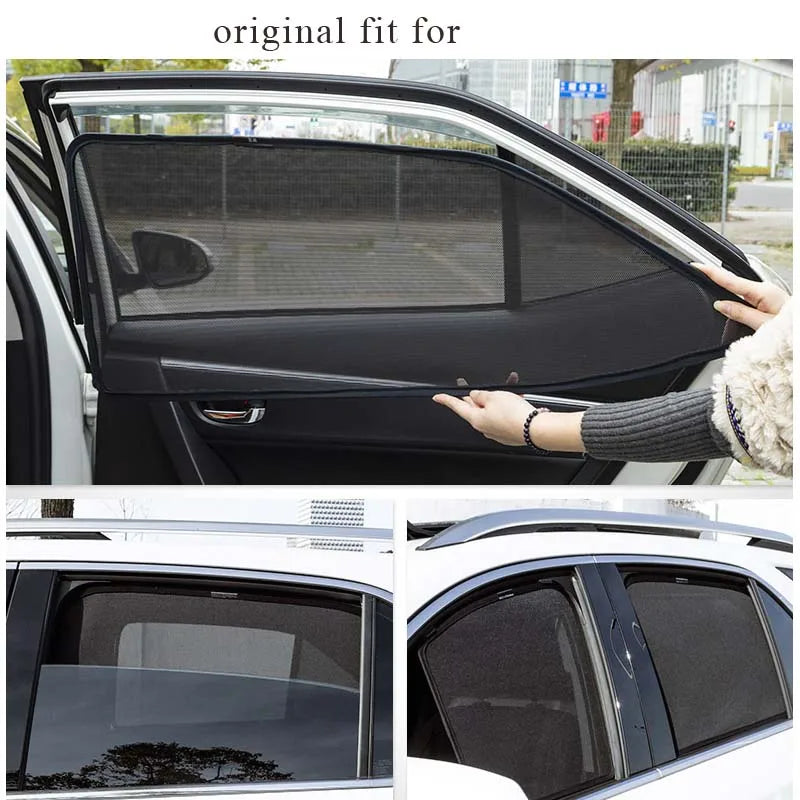 Custom Magnetic UV Protection Car Curtain  Mesh Sun Visor car side window shade for kids  For Mitsubishi Outlander 2016-2021