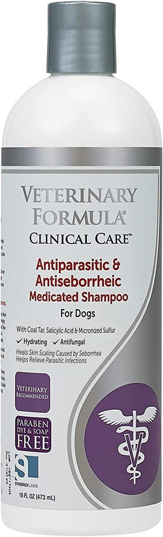 Veterinary Formula - Clinical Care Flea and Tick Shampoo for Dogs and Cats, 16Oz